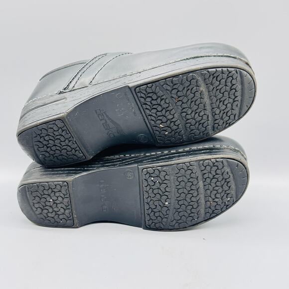 Dansko Shoes Women 6 Black Leather XP Professional Nursing Clogs Slip On Comfort - Picture 9 of 12